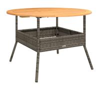 Table de jardin et dessus en bois d'acacia gris résine tressée