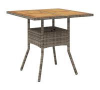 Table de jardin et dessus en bois d'acacia gris résine tressée