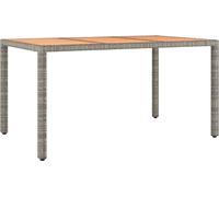 Table de jardin et dessus en bois Gris Résine tressée et acacia