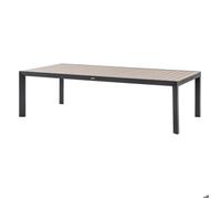 Hespéride - Table de Jardin évasion Effet Bois Honey et Graphite 12 Places Lates en Aluminium