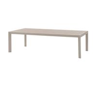 Table de jardin ÉVASION Effet bois Lin Argile 12 places - Aluminium traité époxy, Lattes Hespéride