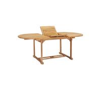 vidaXL Table de jardin à rallonges 150-200x100x75 cm en teck massif