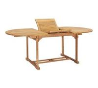 vidaXL Table de jardin à rallonges 150-200x100x75 cm en teck massif