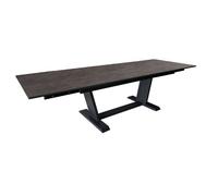 Table de jardin extensible aluminium - Amber - L.180/230/280 x l.100 cm - 8/12 personnes
