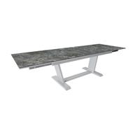Table de jardin extensible aluminium - Amber - L.180/230/280 x l.100 cm - 8/12 personnes