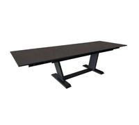 Table de jardin extensible aluminium - Amber - L.180/230/280 x l.100 cm - 8/12 personnes
