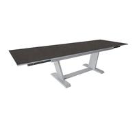 Table de jardin extensible aluminium - Amber - L.180/230/280 x l.100 cm - 8/12 personnes