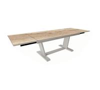Table de jardin extensible aluminium - Amber - L.180/230/280 x l.100 cm - 8/12 personnes