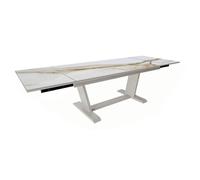 Table de jardin extensible aluminium - Amber - L.180/230/280 x l.100 cm - 8/12 personnes