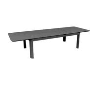 Table de jardin - Rectangulaire - Graphite - Aluminium - 10/16 personnes - 230 / 350 x 120 cm - Darius - PROLOISIRS