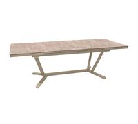 Table de jardin extensible aluminium plateau à lames Kedra® - Vita - L.180/240 x l.100 cm - 8/10 personnes