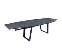 Table de jardin extensible aluminium plateau céramique - Manta - L.180/230/280 x l.110 cm - 8/12 personnes