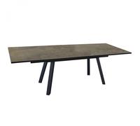 Table de jardin extensible aluminium plateau HPL - Agra - L.180/230/280 x l.100 cm - 8/10 personnes