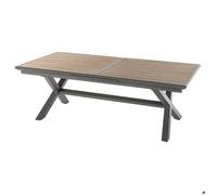 Table de jardin extensible AXIOME Effet bois Honey Praline 10 places - Aluminium traité époxy Hespéride