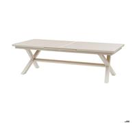 Table de jardin extensible AXIOME Effet bois Lin Argile 12 places - Aluminium traité époxy Hespéride