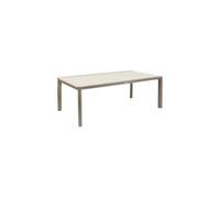 Table De Jardin Extensible En Alu Luzane Argile/Café, Rallonge Relevable - 12 Places - Hespéride Multicolore