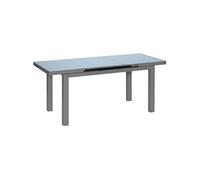 Table de jardin rectangulaire extensible en aluminium Ibiza Anthracite 10/12 places - Jardiline