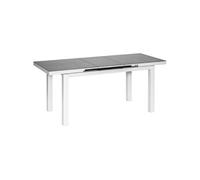 Table de jardin extensible en aluminium gris perle Ibiza 6 à 8 personnes