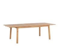 Table de jardin extensible en bois naturel - BELIANI - CESANA - Rectangulaire - 8 personnes - Marron chaud