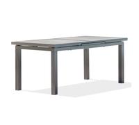 DCB Garden Table de jardin VENISE 6 à 10 places aluminium plateau céramique Gris anthracite