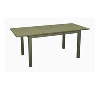 Table de jardin extensible Genes en aluminium/lattes - 110/170 x 70 cm - amande