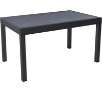 Table de jardin extensible Lagos - Aluminium noir - 140/280 x 90 x 76 cm