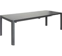 Table de jardin extensible - Palma - en aluminium noir 180/240/300 x 100 x 76 cm - 8 à 12 personnes