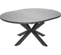 Table De Jardin Ronde En Aluminium Gris Avec Allonge Papillon Palma - Jardiline Multicolore