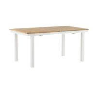 Table de Jardin Extensible Panama 160-240cm Naturel & Blanc