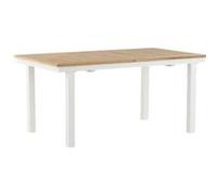 Table de Jardin Extensible Panama 160-240cm Naturel & Blanc