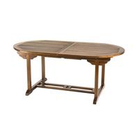 Table de Jardin Extensible - PARIS PRIX - Troxi - Ovale - Bois - Teck huilé - Marron