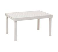 Table de jardin extensible ""Piazza"" argile 10 places en aluminium traité en epoxy - Hespéride
