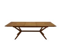 Table de jardin extensible rallonges intégrées en bois massif L180-240 cm SANTO
