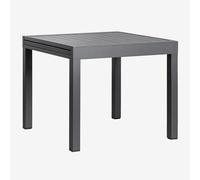 Table De Jardin Extensible Rectangulaire En Aluminium (90-180x90 Cm) Starmi Gris Graphite Gris