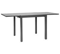 Table de jardin extensible, table de bistrot rectangulaire de 80 à 160 cm pour 4 à 6 personnes, structure en aluminium avec lattes en acier, mobilier de grande taille résistant aux intempéries pour pe