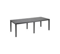 Table Extensible Anthracite Polypropylène Robuste, Extensible De 150 à 220 Cm - Ipae Progarden
