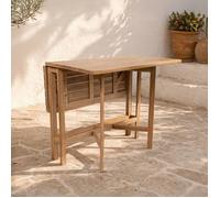 Table de jardin - FERRET - Pliante - Bois d'Acacia FSC - 21/55/90 x 90 x 75 cm - 4 personnes