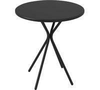 Table de jardin Fortuna Lai Ø60 x 70 cm, table de balcon résistante aux intempéries en acier, table à manger ronde avec patins, table de camping d'extérieur, table d'appoint, table de terrasse pour ja