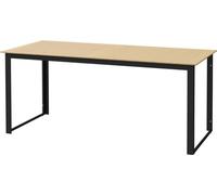 Table de jardin Fortuna Lai en métal 175 x 78 cm Table de balcon résistante aux intempéries, aspect bois, design à lamelles Table de buffet Table de camping pour 6 personnes Table de terrasse Table à 