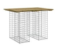 Table de jardin Gabion Design 100x70x72 cm Bois de pin imprégné