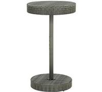 vidaXL Table de jardin Gris 60,5 x 106 cm Poly rotin