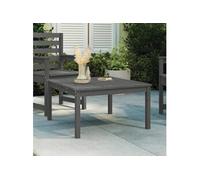 vidaXL Table de jardin gris en pin massif 82,5x82,5x45 cm