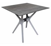 Table de jardin Jasper, 80x80 cm, gris foncé