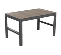 Table de jardin Keter Lyon / Scandi - 116 x 71 x 40 – 65 cm - graphite / noyer