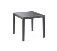 Table outdoor King effet rotin - Anthracite - 79 x 79 x 72 cm
