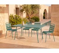 Table de jardin L.160 cm en métal - Vert amande - MIRMANDE de MYLIA