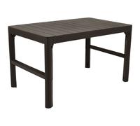 Allibert Table de jardin Lyon Rattan – 116 x 71 x 40/65 cm – 2 en 1 réglable – marron