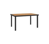 vidaXL Table de jardin marron 140x90x74 cm Aluminium et WPC