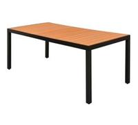 vidaXL Table de jardin brune 185x90x74 cm Aluminium et WPC