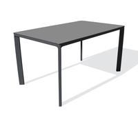 Paris Prix Table de jardin Meet 160x90 cm 6 places Aluminium laqué peinture époxy Gris anthracite